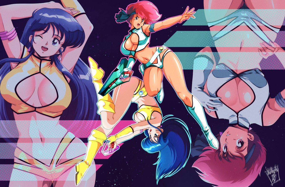 DanmakumanG's tweet photo. Last year finally watched #DirtyPair. Best girls! Of course I had to draw them!🚀🪐☄️ https://t.co/AQHRptcOp5