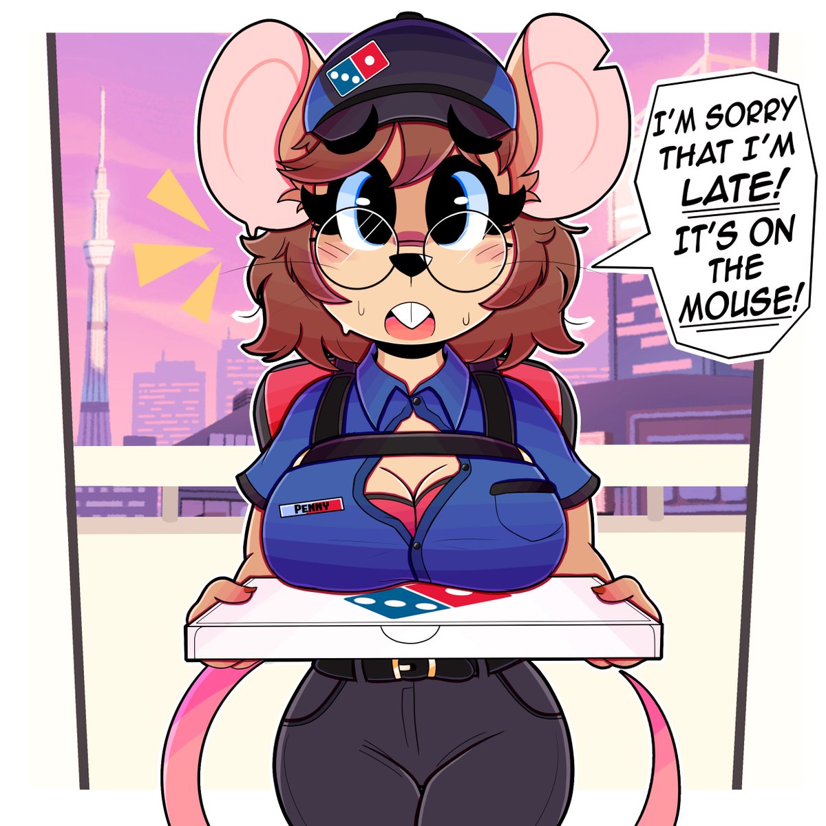 At least leave her a tip? 🐭 🍕