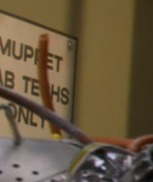 TheHorizoneer's tweet photo. incredibly emotional about one of the Muppet*Vision 3D signs for Cast Members being reused in Muppet Labs sketch of The Muppet Show (2026) https://t.co/xYfQMqwkXS