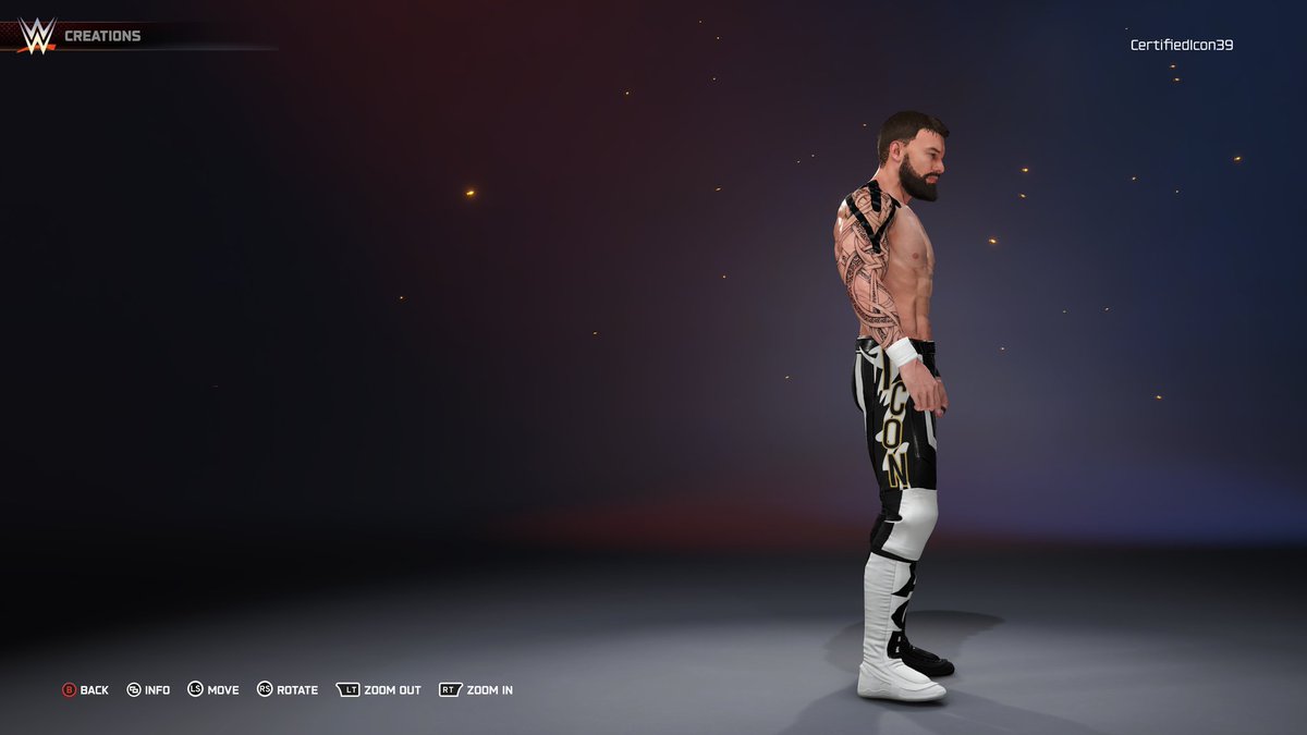 Certifiedicon1's tweet photo. This is my final attire I made for my CAW really happy with how it turned out cant wait for #WWE2K26 https://t.co/CR4ogcvSNY