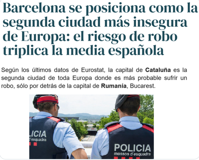 Las 3 grandes competencias traspasadas al gobierno catalán, todas un gran éxito:

-La educación, con la inmersión, la peor de España según PISA

-La sanidad, la mayor lista de espera de España

-La seguridad, con los Mossos, al nivel de Rumanía

Enhorabuena, separatistas