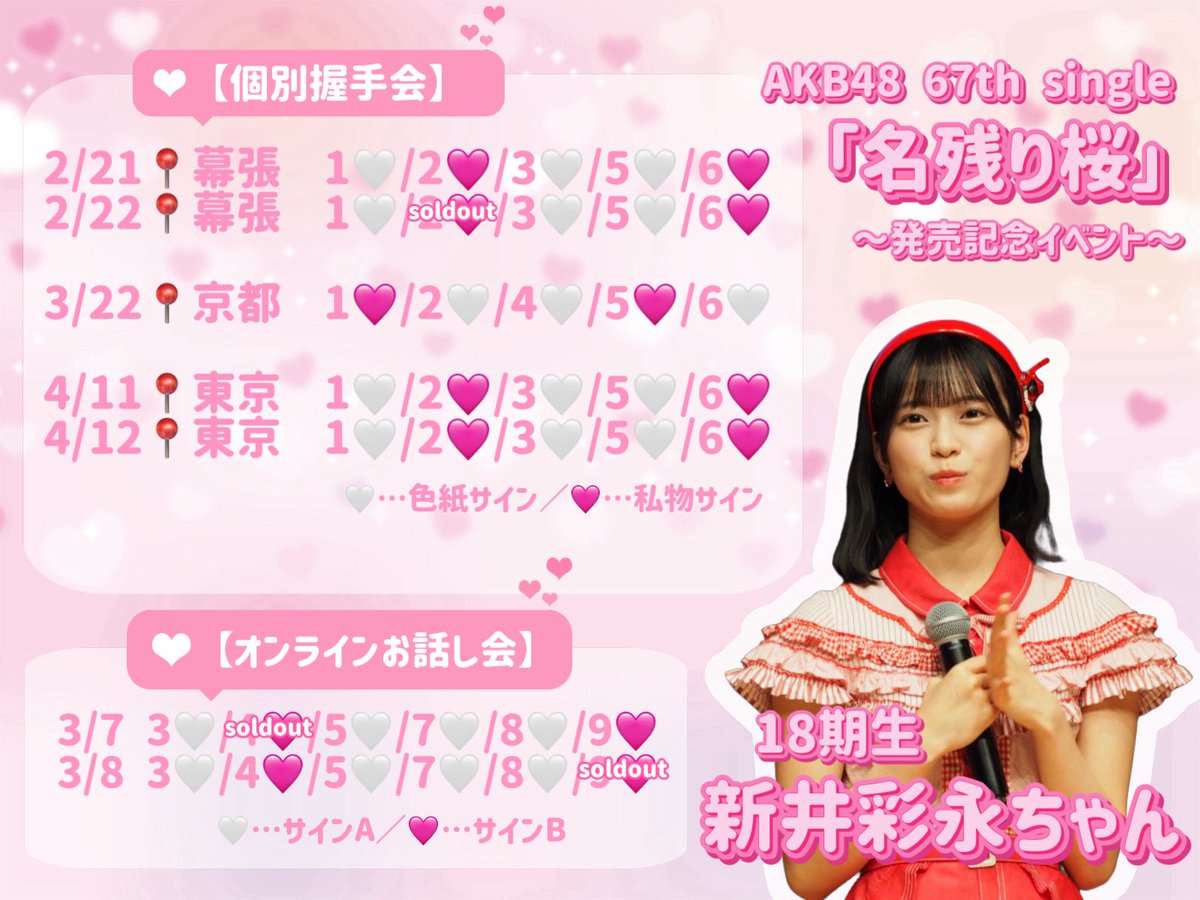 AKB48 67th single『名残り桜』 第7️⃣販売🌸 2/21、22 Last 発売週お