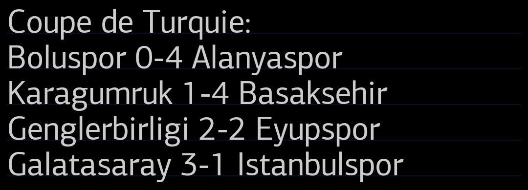 TrisInfoFoot's tweet photo. Les résultats foot de ce Mercredi 04 février: #CoupedeFrance #OLSL #TFCASC #OGCNMHSC #FCLPFC #DFBPokal #ESTACRCL #EFLCup #MCINEW #InterTorino #CoppaItaliaFrecciarossa #CopadelReyMAPFRE #ALARSO https://t.co/OdtoOVv7P6