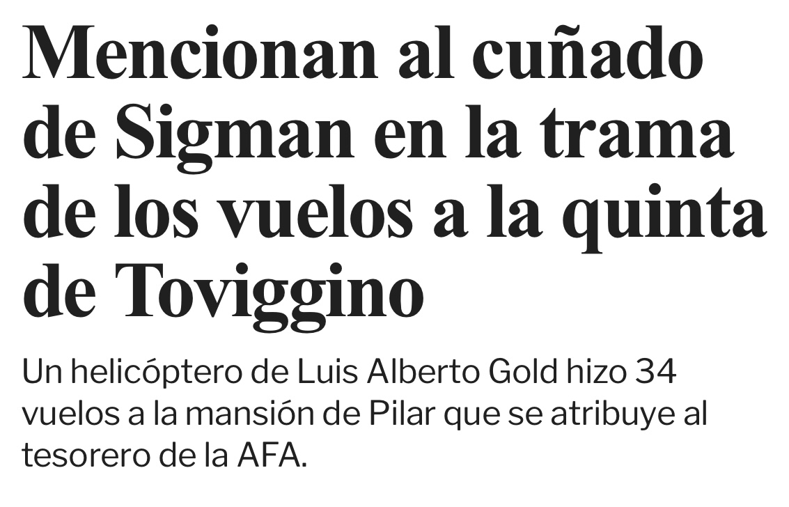 Para esto usa el dinero la burguesía farmacéutica nacional que, a pesar de sus privilegios, vende los medicamentos más caros del mundo.

Usa su dinero y poder para corromper al deporte, para contaminar la política y para hacer negocios en nombre de la salud.

Ojalá que <a href="/JMilei/">Javier Milei</a> ,