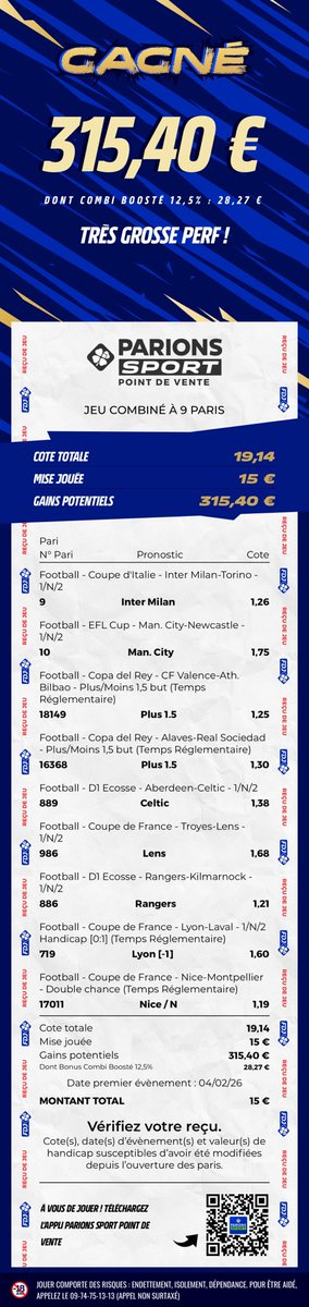 DL7PRONOS's tweet photo. #ParionsSport @ParionsSport https://t.co/LgAMmryqpR