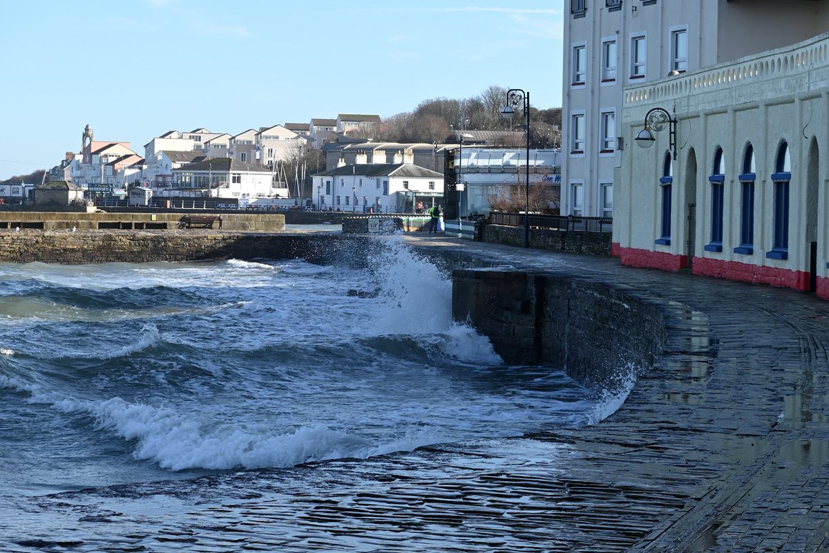 Crushing waves at #Swanage and ##Durlston today.