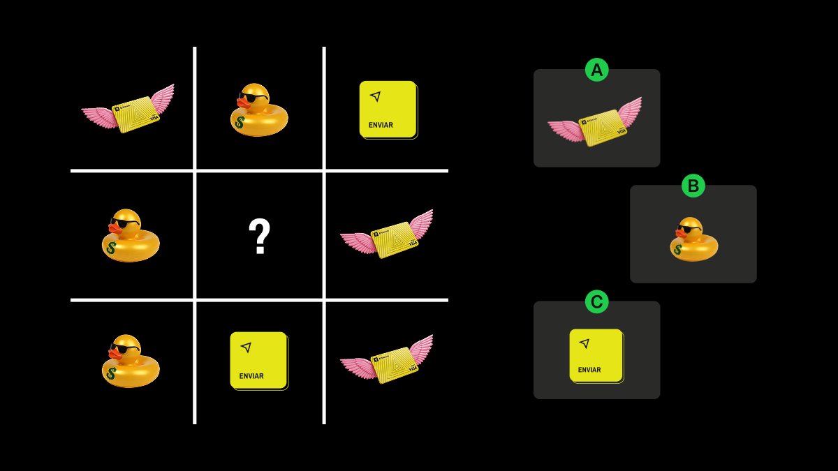 Solo falta tu jugada… ¿A, B o C?

Tu turno en los comentarios 👇
#Tateti #LaSuperApp