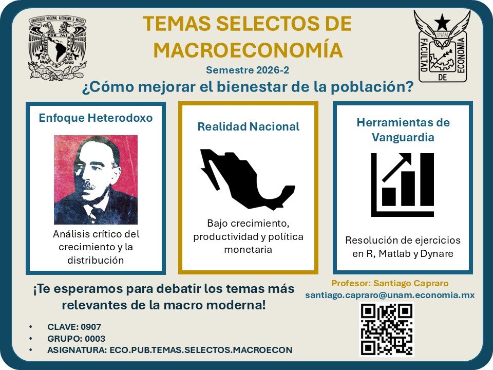 EllaesXtal's tweet photo. 🔥 ¿Macroeconomía que presume eficiencia
o macroeconomía que piensa en bienestar?
👉 Inscríbete a Temas Selectos de Macroeconomía
✔️ Enfoque heterodoxo
✔️ Economía real de México
✔️ R, Matlab y Dynare

🗓️ Lun y Mié | ⏰ 12:00–13:30
📌 Clave 0907 | Gpo 0003
👨‍🏫 @sancapraro https://t.co/ORsh7MAGn0