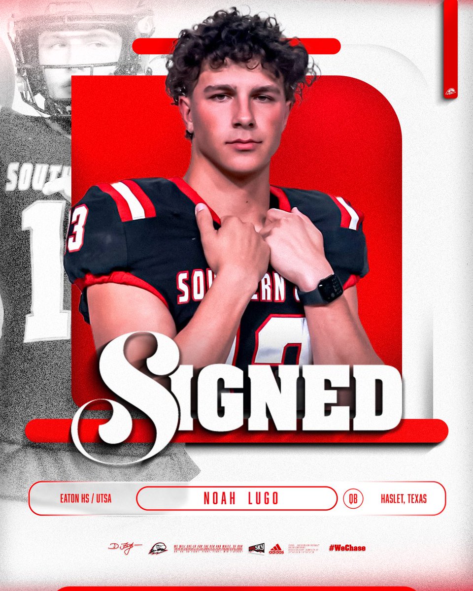 SUUFB_'s tweet photo. Welcome to Southern Utah Football, @thenoahlugo ✍️ 

#WeChase ⚡️ #TBirdNation ⚡️ #RaiseTheHammer https://t.co/siNq0ItTsQ