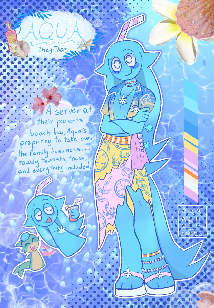 Aqua was gifted to me by their past owner…i feel terrible for this oc all they have is loads of brainrot. So now that they’re in my hands i’m working on them so they actually got something. I still need to develop their personality but otherwise here, Aqua!

#sprunki #sprunkioc