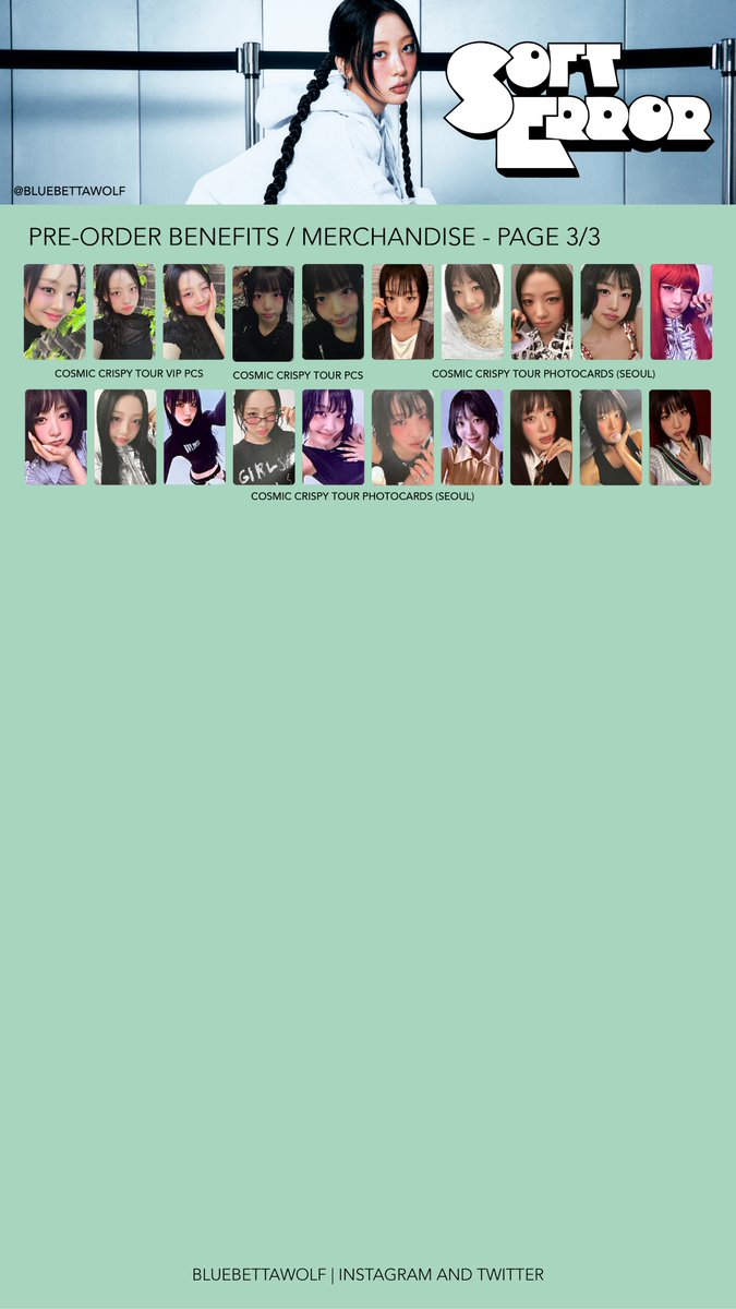 bluebettawolf's tweet photo. Yves "Soft Error" Template - Soft Error Era Template (Album Photocards + POB) - Last Updated: 2026.02.04
@Yves___official #์ด๋์์๋
#์ด๋ธ #Yves #Soap #SoftError ์ด๋ฌ์ ์๋
์จ๋ฒ ํฌํ ์นด๋ ํฌ์นด pc poca photocard ์ด๋ธ https://t.co/PT7JrtpiH0