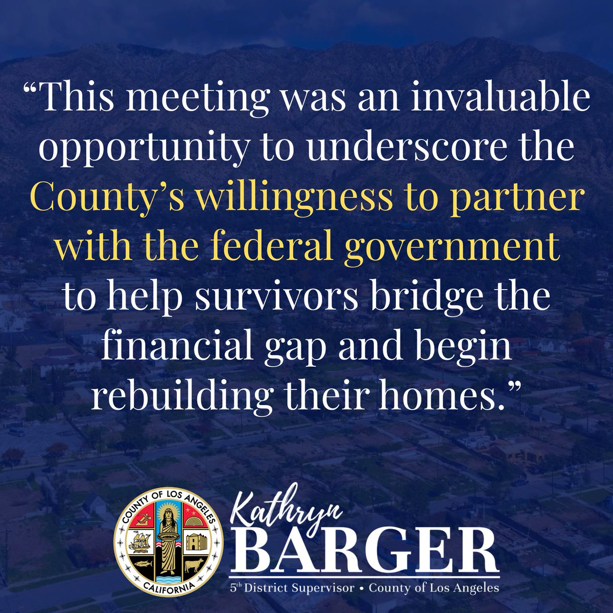 Supervisor Kathryn Barger tweet media