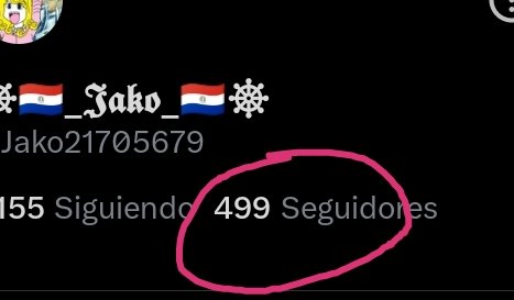 Aaaaaaaa!!

Estamos a punto de alcanzar los 500 jakitous!!

Si lo logramos dejo que el primero que me escriba me diga para mandar cualquier cosa

Estoy muy entusiasmado, 500 oomfies

Hay que alcanzarlo, debemos llegar a más, pronto todo tw vera nuestro estandarte ondear✊🏻✊🏻✊🏻!!!