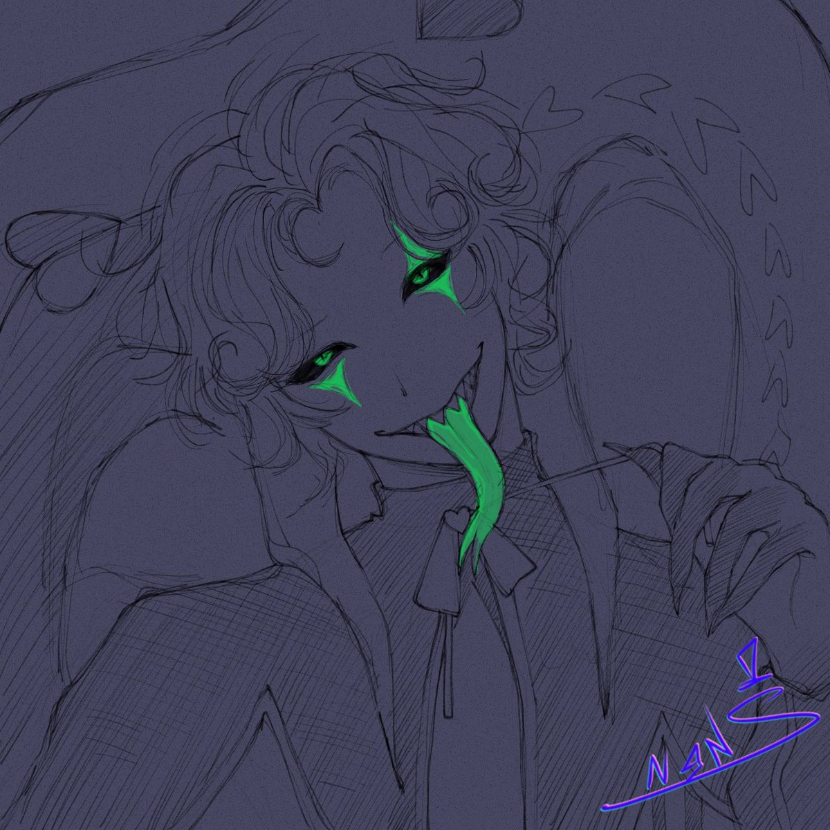 Today's sketch of Thee Harlequin.

Rising the standards for myself.. I spent 4 hours on this.
(I still don't understand hands. 😔 Also yes he's my 2nd favourite)

#thefreakcircus #thefreakcircusharlequin #tfc #art
