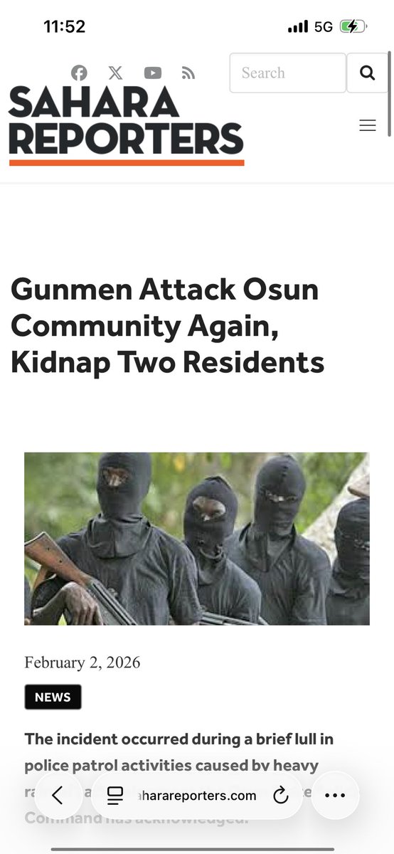 CaptainOla001's tweet photo. Again, gunmen strike in Osun community, abduct two https://t.co/Hp5YdlImi7 @AOEgbedun This raise a critical question: Mr. Governor, is Ora-Igbomina not part of Osun State?
We plead with you 4 urgent intervene and deliver our dear town, Ora-Igbomina, from insecurity and insurgency https://t.co/4eHF7XvaEW