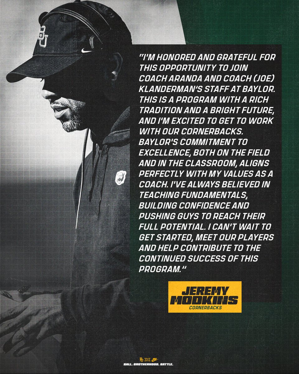 BUFootball's tweet image. Commitment to Excellence @CoachModkins