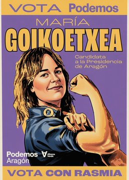 HordasMoradas's tweet photo. BUENAS NOCHES FAMILIA PODEMITA, EN ARAGÓN LA ÚNICA IZQUIERDA QUE HACE LO  QUE DICE Y DEFIENDE TU VOTO CON VALENTÍA ES PODEMOS Y MARÍA  GOICOETXEA.EL DOMINGO VOTA PONER A LA IZQUIERDA EN PIE.¡YO CON  PODEMOS!¡SÍ SE PUEDE!
#YoVotoPodemos #YoConPodemos #SiSePuede https://t.co/gwBZQMzhWB