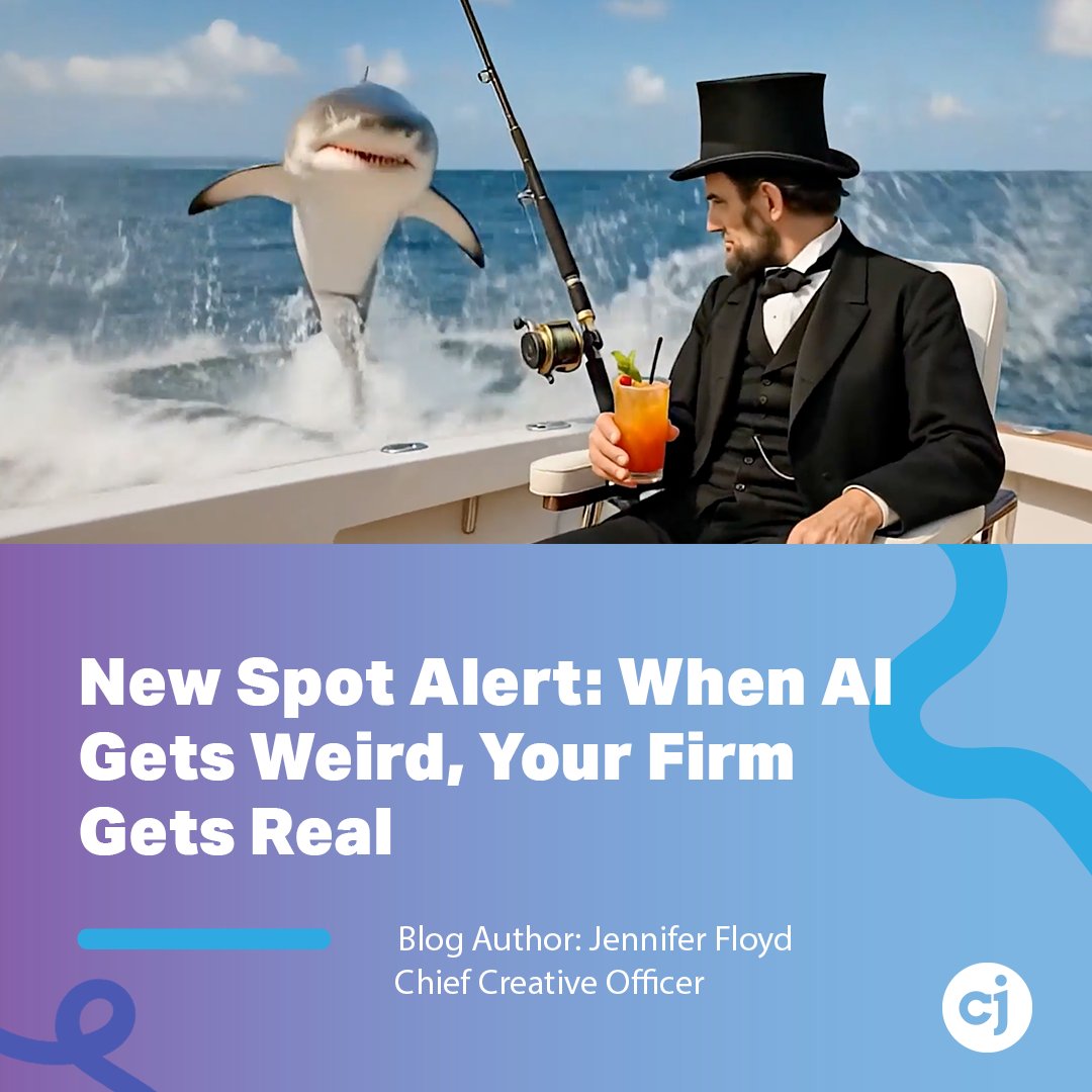Our Creative Services team made a video where AI gets really, really weird.

Then your firm shows up and says, "Hi, I'm actually a real person."

It's weird, it's funny, and perfect for your audience. 

Wanna see it? ow.ly/F6a650Y3QIS