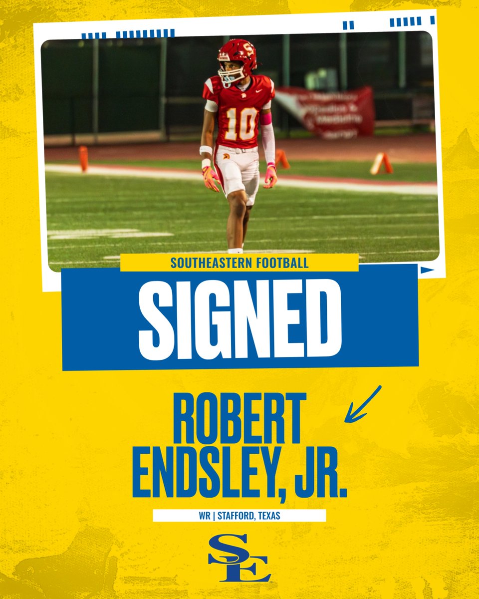 Welcome to the Savage Storm <a href="/Robertendsley10/">Robert Endsley jr</a> 

<a href="/GoSoutheastern/">Southeastern Athletics</a> | #GoSoutheastern | #TakeCover