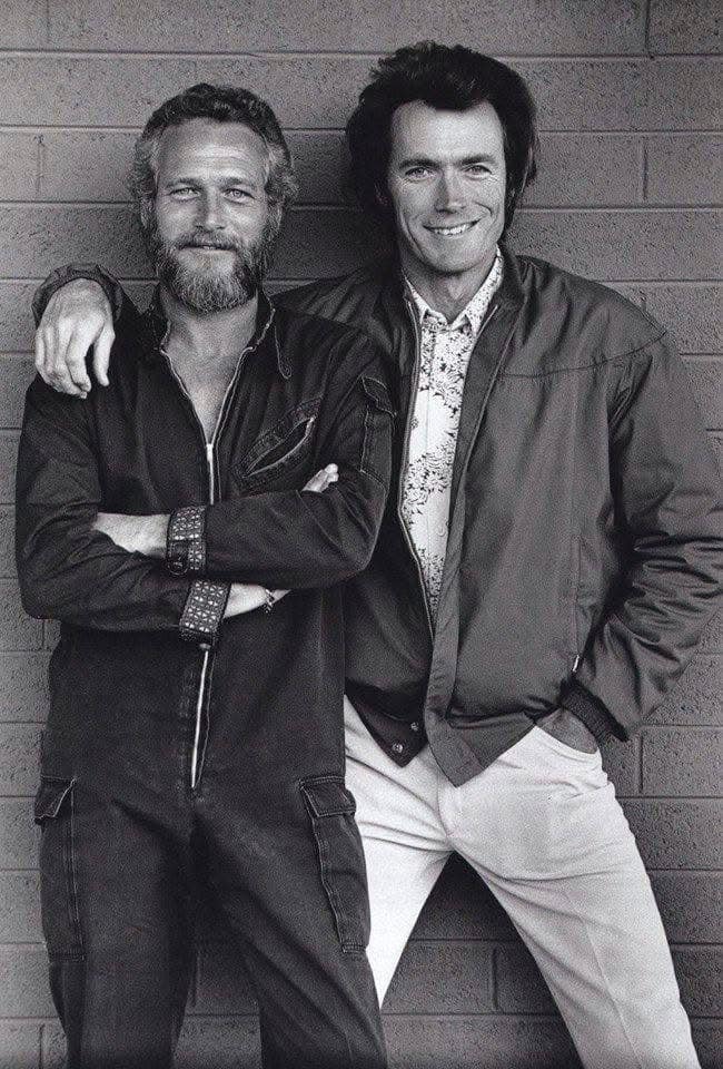 Paul Newman and Clint Eastwood, 1972. Photograph by Terry O'Neill.