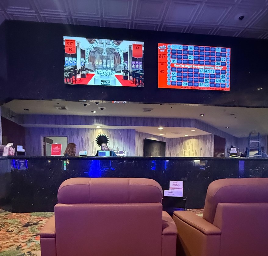 John_Mehaffey's tweet photo. After a six-year absence, live keno is back at Rio. It is in the former players center, steps away from the old location. This makes 14 live keno lounges in the Las Vegas market. https://t.co/swhvr153uS