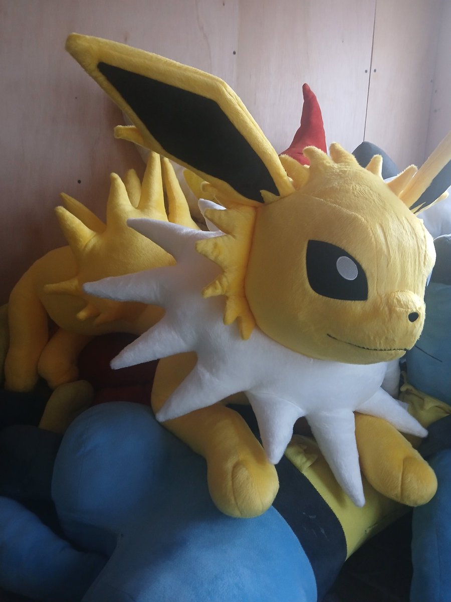 Welcome home Jolteon 
My first official life size pokeplush 
#Jolteon