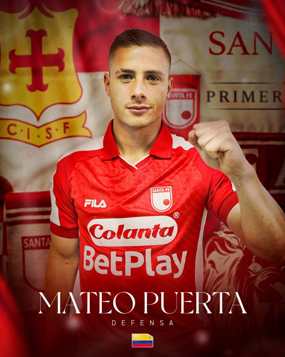 ¡Los números de Mateo Puerta🛡️, la octava contratación de <a href="/SantaFe/">Independiente Santa Fe</a> 🇮🇩 para el 2026-I!

🥅 Lateral derecho
📏 1.72 m
🎂 28 años
🦶 Diestro
🏟️ 214 partidos disputados
⚽️ 8 goles
🅰️ 9 asistencias

🔙: Cortuluá, Cali y Águilas Doradas.