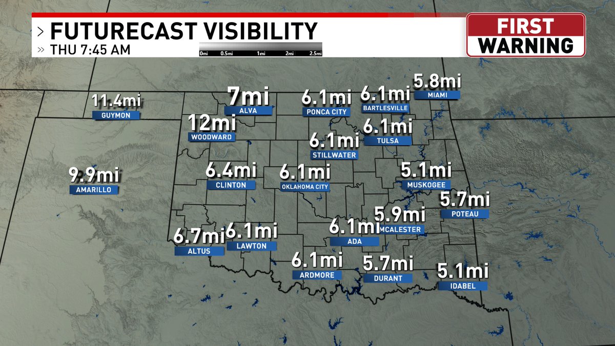 With skies clearing out, we could be looking at some areas of patchy fog that develop by tomorrow morning.
#okwx