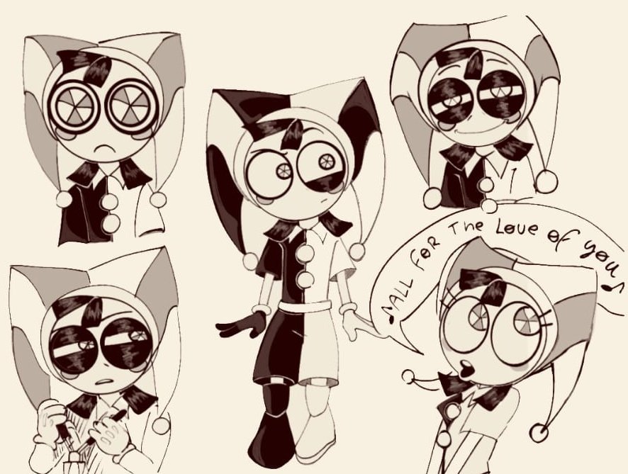 ▪︎Fem Jax and masc Pomni sketches [Jaz( Jazmin) and Pom] #TADC