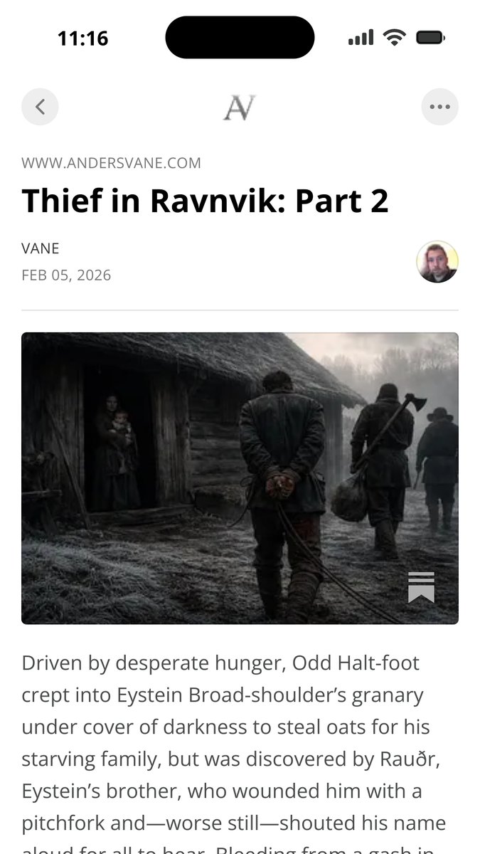 andersvane's tweet image. Part 2 of Odd's Saga: Thief in Ravnvik - tomorrow!