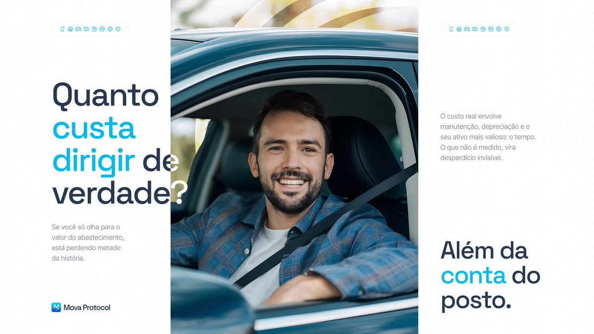 Dirigir custa combustível, tempo, manutenção, desgaste e decisões que quase nunca são medidas.

A Mova transforma cada trajeto em dado validado, visibilidade e recompensa por uso real. Você segue sua rotina normalmente e o app faz o resto.

Mobilidade medida gera inteligência.