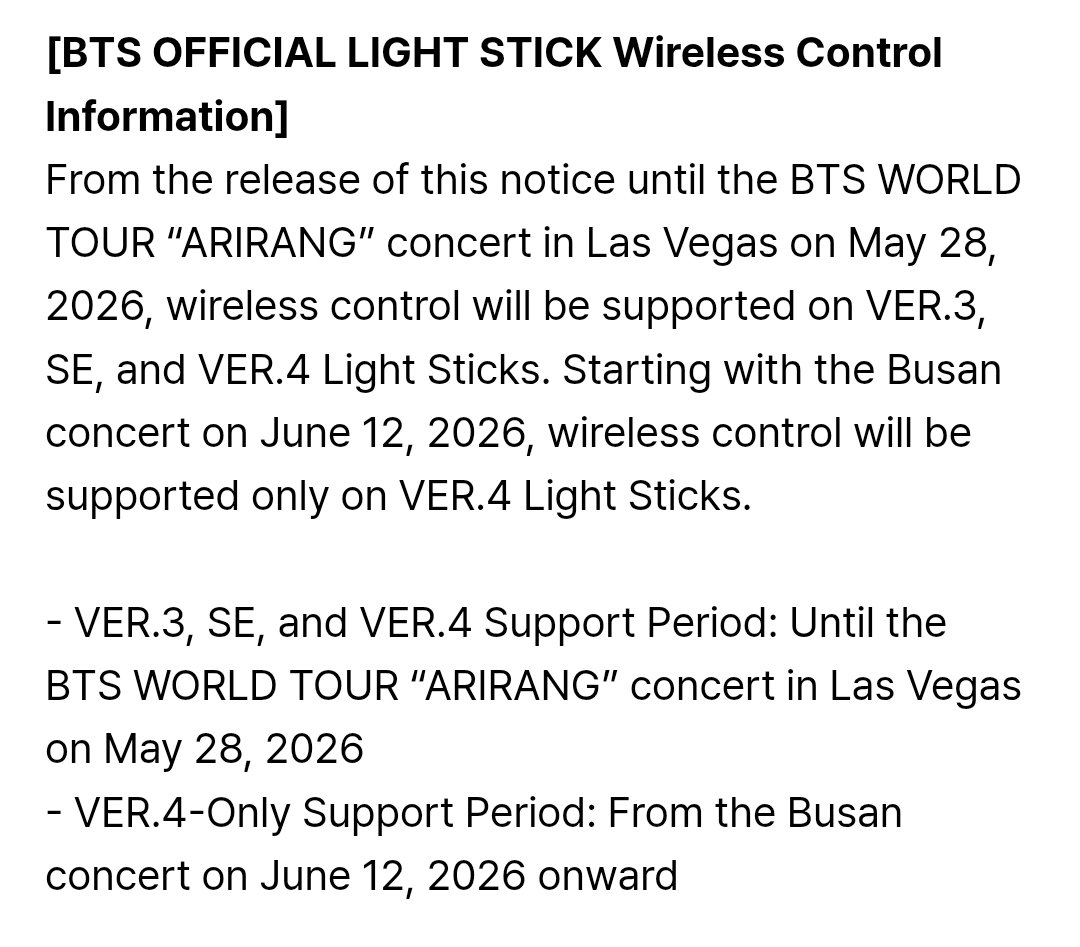 thvrai's tweet photo. bts has released the new lightstick ver.4!!!! so for asia tour stops, only ver.4 will sync with the concert effects 🥹 https://t.co/48hexS27lZ