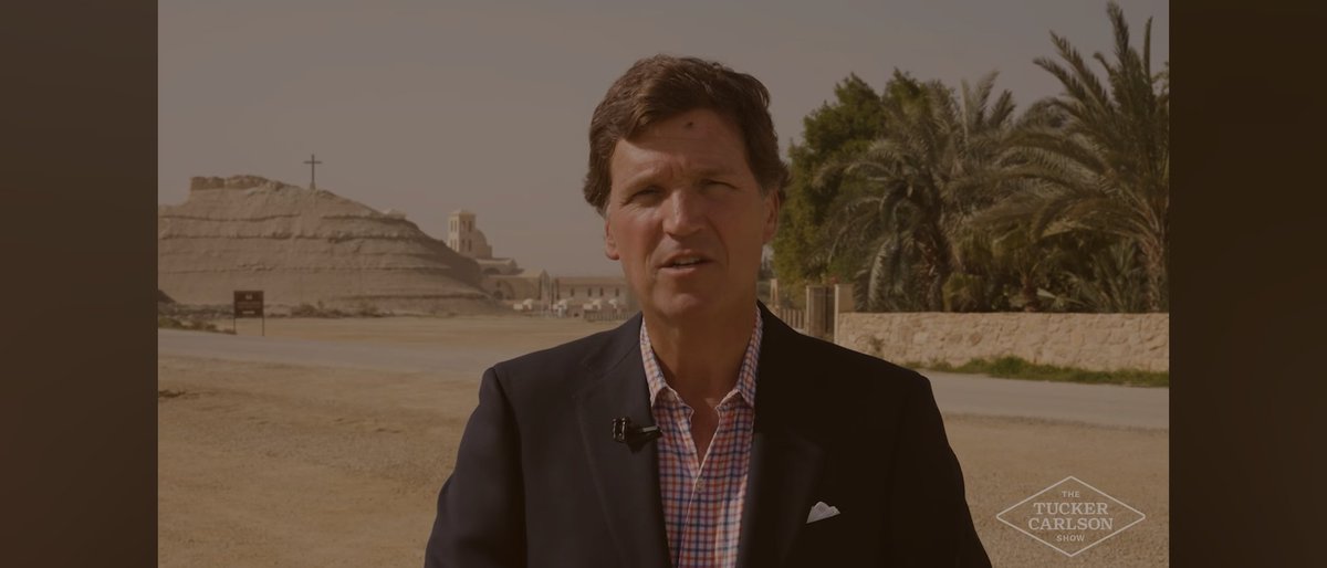 Tucker in Israel talking shit with flies swarming his face. 💩
