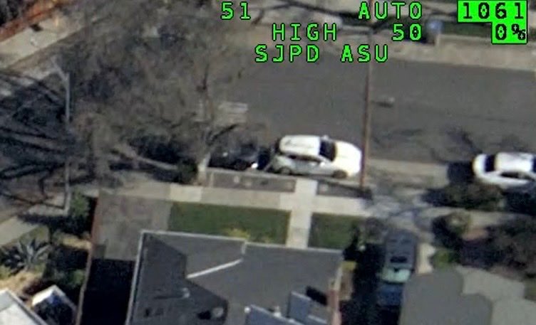 Earlier today, a resident had their vehicle stolen while stopping for gas. Within minutes, our department helicopter, AIR 3, used ALPR technology to locate the vehicle. The suspect fled and attempted to enter two occupied vehicles by pulling on the door handles as they drove