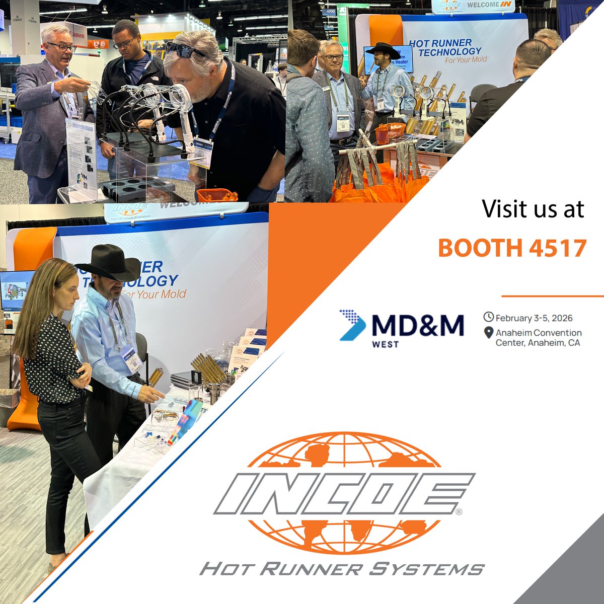 INCOEhotrunners's tweet photo. Day 2 MD&M West on the show floor and the energy is buzzing. Visit INCOE at Booth 4517 to continue the conversation on Hot Runner Technology. We’d love to connect.
#MDMWest #INCOE #HotRunnerTech https://t.co/oSUX8fMPYf
