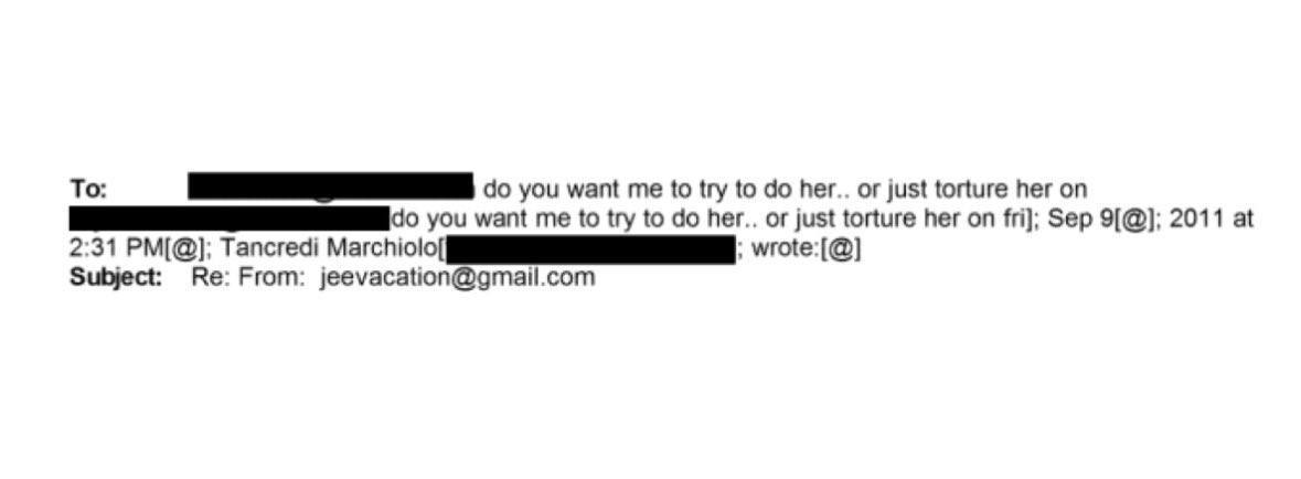 strategic_right's tweet photo. This is the kind of evil in the Epstein files. 

“do you want me to try to do her.. or just torture her”

Why is this name redacted?! https://t.co/sZOdoIaoHz