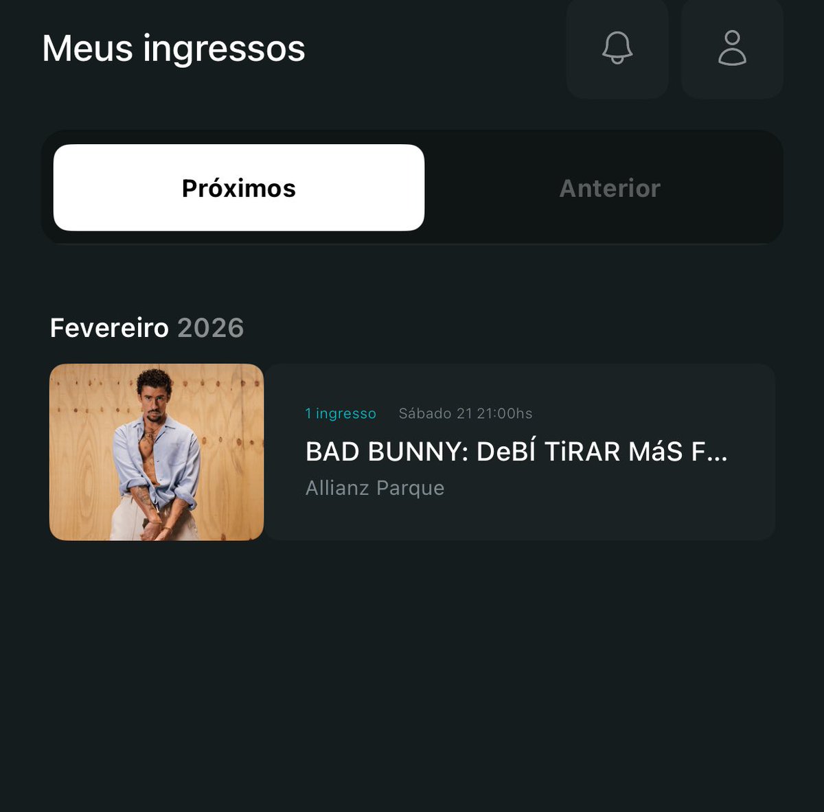 anitsukumo's tweet photo. ESTOU VENDENDO MEU INGRESSO DO SHOW DO BAD BUNNY – 21/02 💔
cadeira superior (meia-idoso)
passo por R$ 300 https://t.co/KDDek6lJRC
