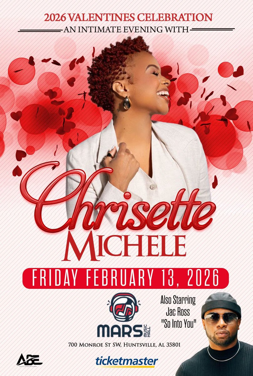 RCityscope's tweet photo. ❤️❤️❤️ TAG YOUR CONCERT BUDDY/DATE❤️❤️❤️

The one and only Chrisette Michelle and Jac Ross are coming to Mars Music Hall February 13th!!!

Get your tickets Now!!

 https://t.co/nbpgKJTvAr https://t.co/Anq7yVhsKB
