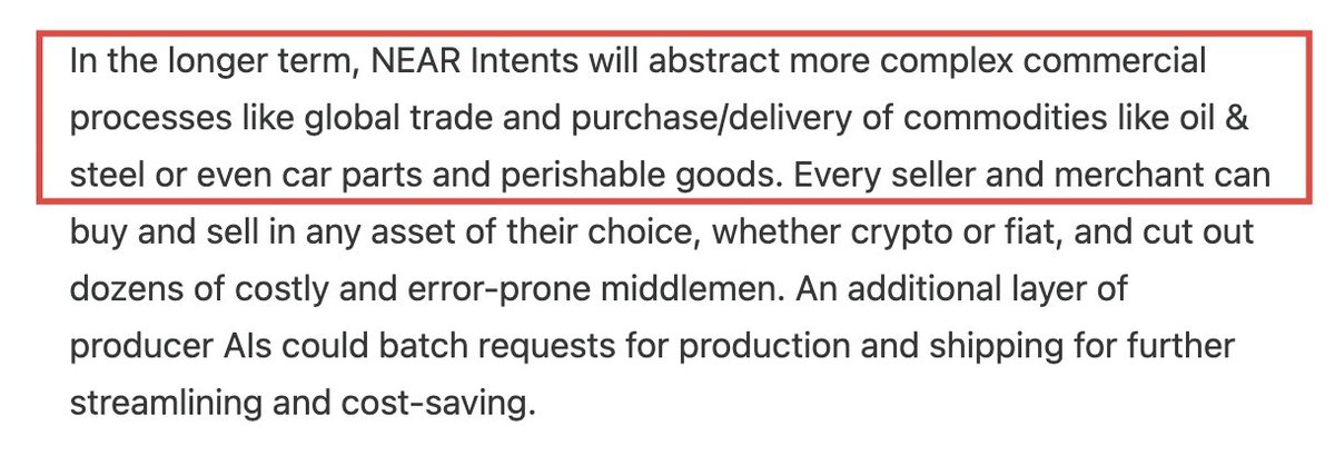 Confirmed: Physical assets are coming to NEAR Intents-oil, steel, gold, and more.