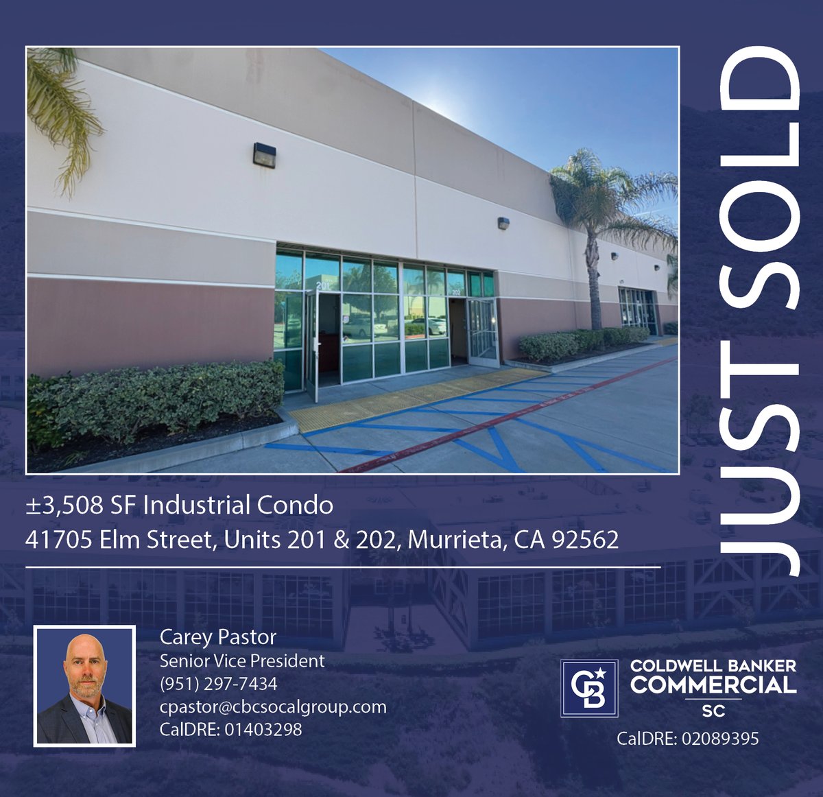 CBCSoCalGroup's tweet photo. SOLD! by Carey Pastor a ±3,508 SF Industrial Condo in Temecula, CA.
#commercialrealestate #cbcsc #cbc #coldwellbankercommercial #coldwellbanker #realestate #inlandempirerealestate #propertymanagement #industrial #temecula #murrieta #cbcworldwide #lakeelsinore https://t.co/t4pAzfKyNP