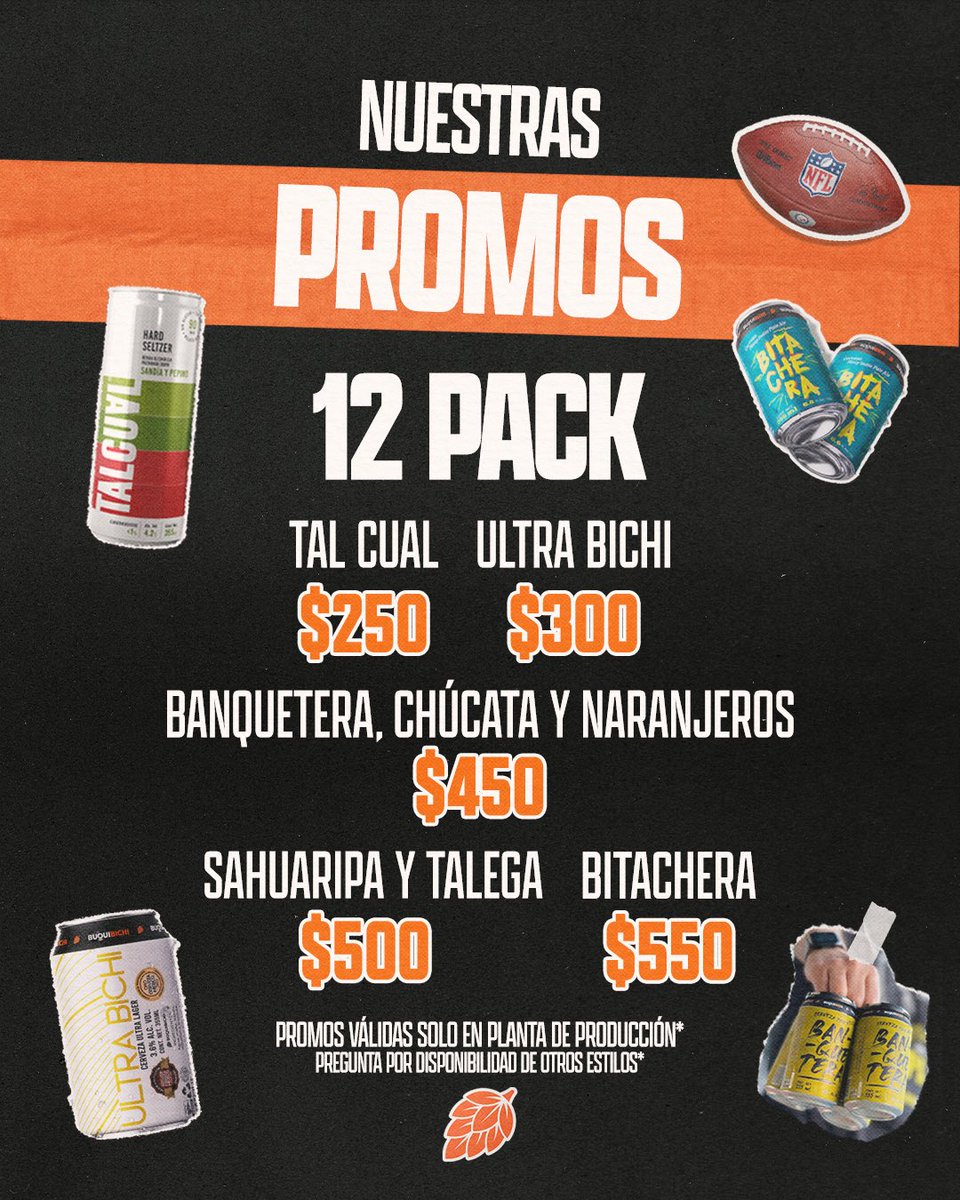 BuquiBichi's tweet photo. ¿Listos para este domingo 🍻🔥🏈😏?
¡Nosotros ya nos preparamos para ustedes 🙌🏼!

Venta de garage en nuestra Planta de Producción 🏭🍻.

A partir de mañana y hasta el sábado 👌🏼… https://t.co/gFNeUETzyv