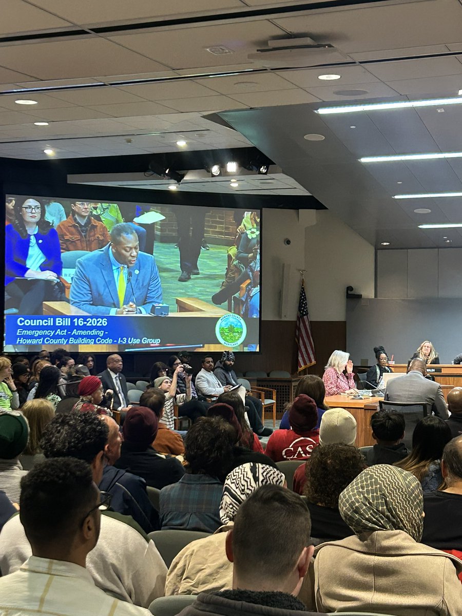 HAPPENING NOW: A packed house in Howard County as Congresswoman Sarah Elfreth and County Executive Calvin Ball testify in support of emergency ICE bills aimed at limiting DHS in the county. <a href="/WMAR2News/">WMAR-2 News</a>