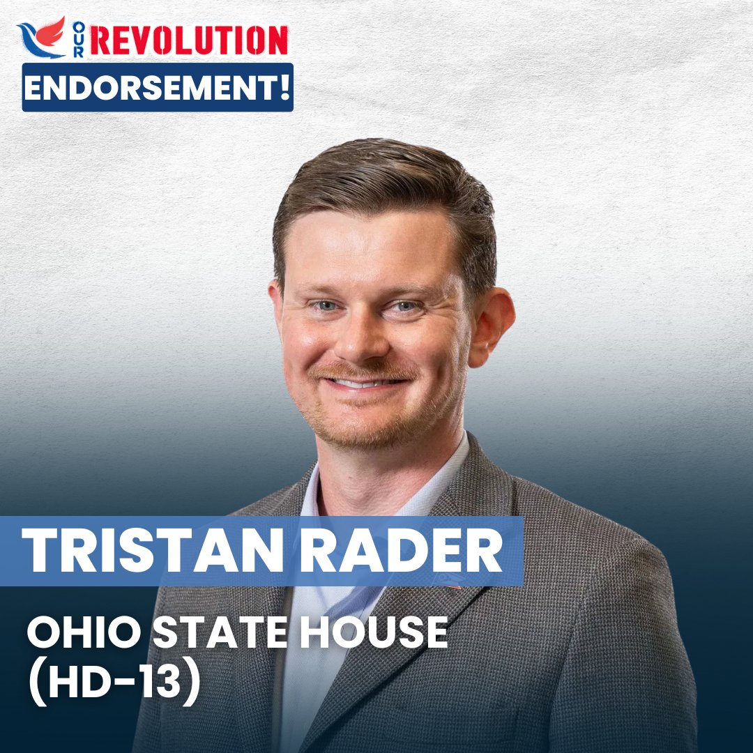 ✊ Tristan Rader for Ohio State Rep (HD-13)!

<a href="/TWRader/">Tristan Rader</a> is a community organizer and advocate who fought for 100% clean energy in Lakewood, raised wages, championed affordable housing and environmental justice, and now represents Cleveland’s West Side and Lakewood in the Ohio