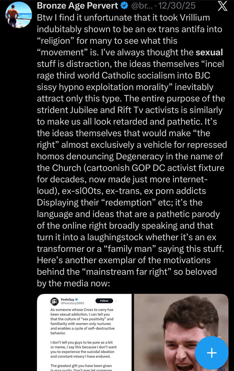 bronzeagemantis's tweet image. For those who don’t know or care (rightly) about internut stupid the recent “Sarah Stock” circus is re a very performative pious religious conservative “””Christian””” “nationalist” who ended up having whatever affair with her boss at the entirely astroturfed @rifttv 

My “take”…