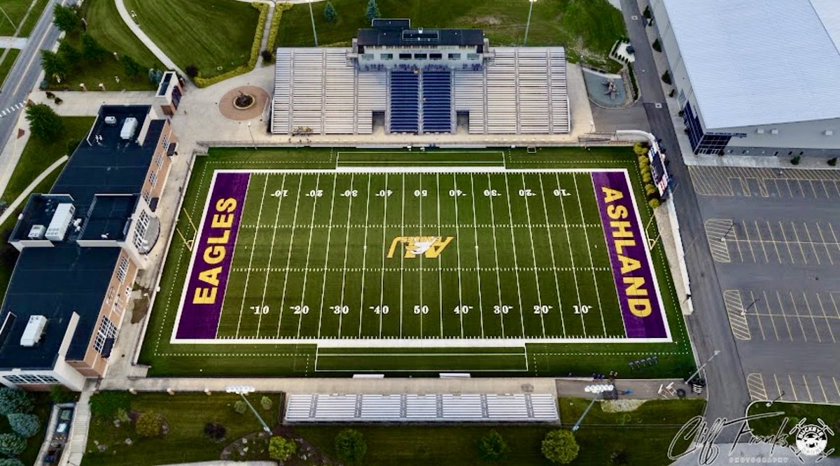jimmycopenhaver's tweet photo. It’s official. Paperwork is in, and I have been given permission to post. I really didn’t want to get pancaked. 🥞Hutson has committed to Ashland University in Ashland, Ohio! 🦅 After a lot of hard work, workouts, visits, prayers, and 18 official offers to decide from. The decision has been made, and I’m so happy for Hutson. 

Ashland is getting a GREAT young man. He told me just this week that he's never had a detention in all 12 years of school so far. 😳 Can you believe that?? I told him I think I had 12 in one year!!! 😂Teachers be on the lookout he might try to get one before graduation just to say he finally did! 

On the field he's a physical, smart, athletic O-Lineman. A true team player, that will encourage his teammates with a passion for the game. We're beyond proud of who he is and what he's accomplished through the grace of our Lord and Savior Jesus Christ. I have no doubt that he will make an impact on that team immediately in a positive way, he is HUNGRY to get some WINS right now, and chase a championship!

Ohio family and friends, come join us this fall at Jack Miller Stadium! Grab your season tickets bring the noise and let's fill those HOME stands to cheer on Hutson and the Eagles in that electric Saturday atmosphere. I hear the tailgating is AWESOME! 🍔

Raise The Flag! 🏈🟣🟡Go EAGLES!! #AshlandEagles #NewBeginning #GoAfterIt #OhioFootball