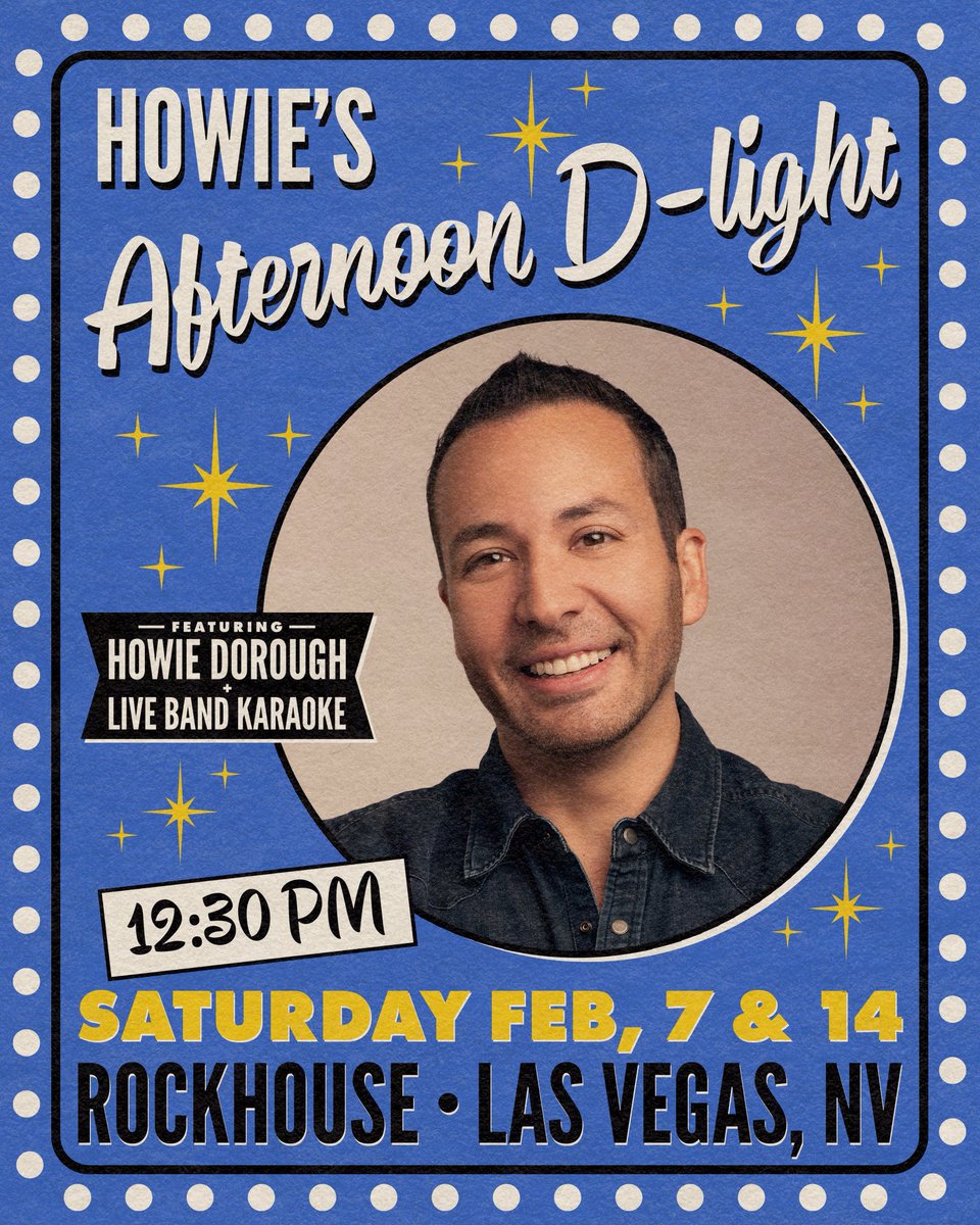 Vegas vibes + afternoon bites = the perfect combo. Join me for a special edition of Howie Eatz: Howie’s Afternoon D’Light 😎 February 7 and February 14 before the BSB shows. 

Tickets on sale now: p-ty.co/HowieDAfternoo…