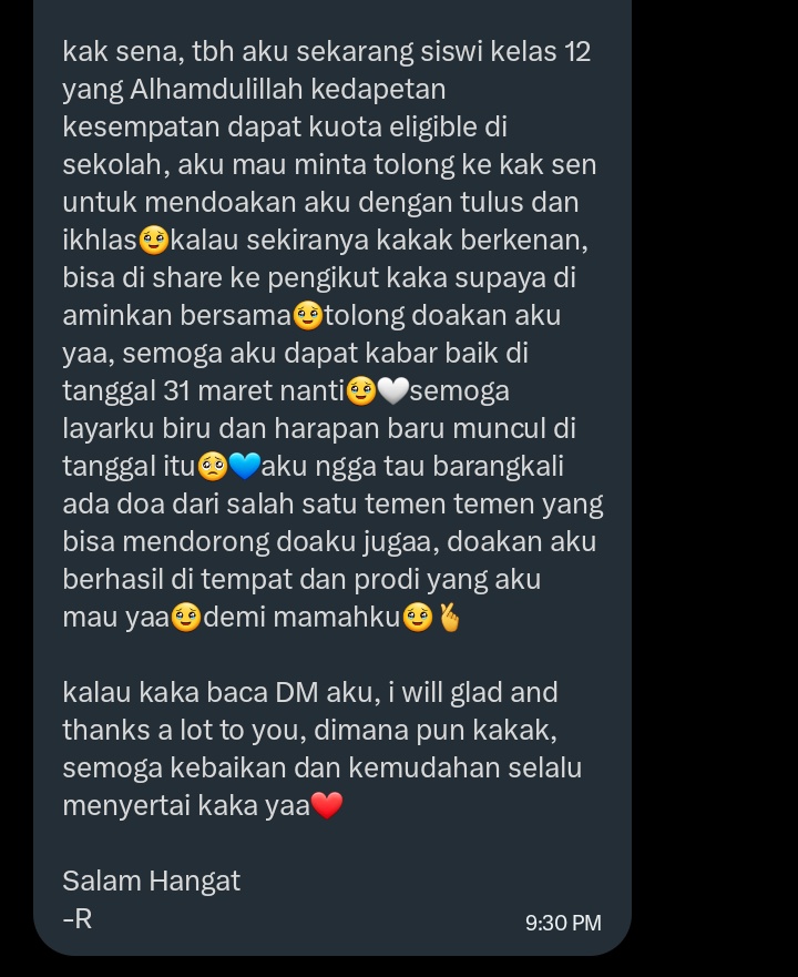 teman² aku minta tolong doa nya untuk salah satu teman kita, semoga apa yg diinginkan bisa diijabah yg kuasa. aamiin