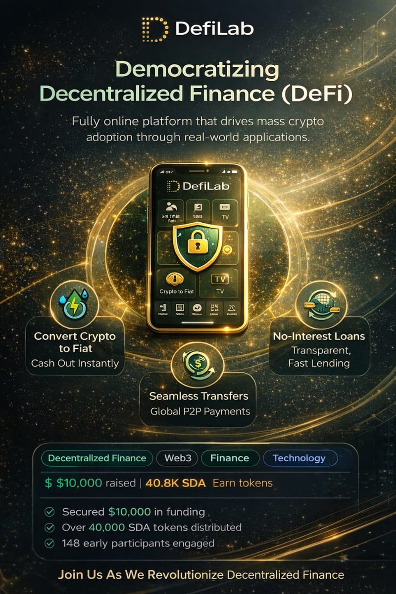 LabDefi38397's tweet photo. A great chance for early supporters builders, and crypto enthusiasts to discover a new project learn about its vision, join from the early stage. Be part of a forward-thinking DeFi initiative and help shape the future of decentralized finance @sidrachain

https://t.co/p5D48NXFsd https://t.co/TEDfTWz0ok