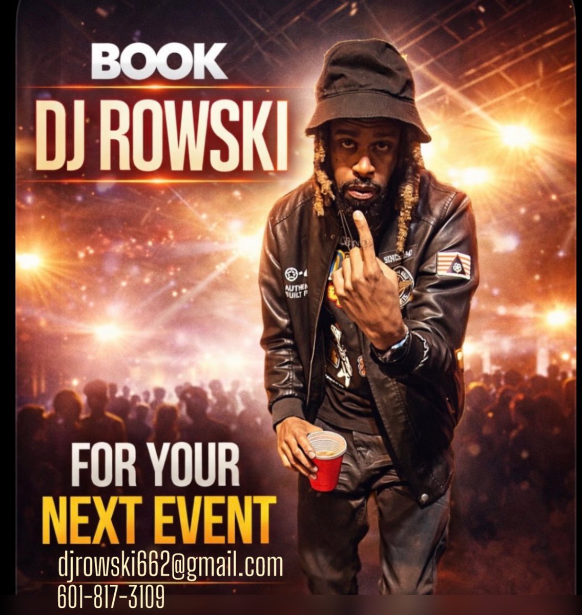 DJ Rowski is available for booking for events of all sizes and can guarantee to bring the desired vibes. DJ Rowski !!