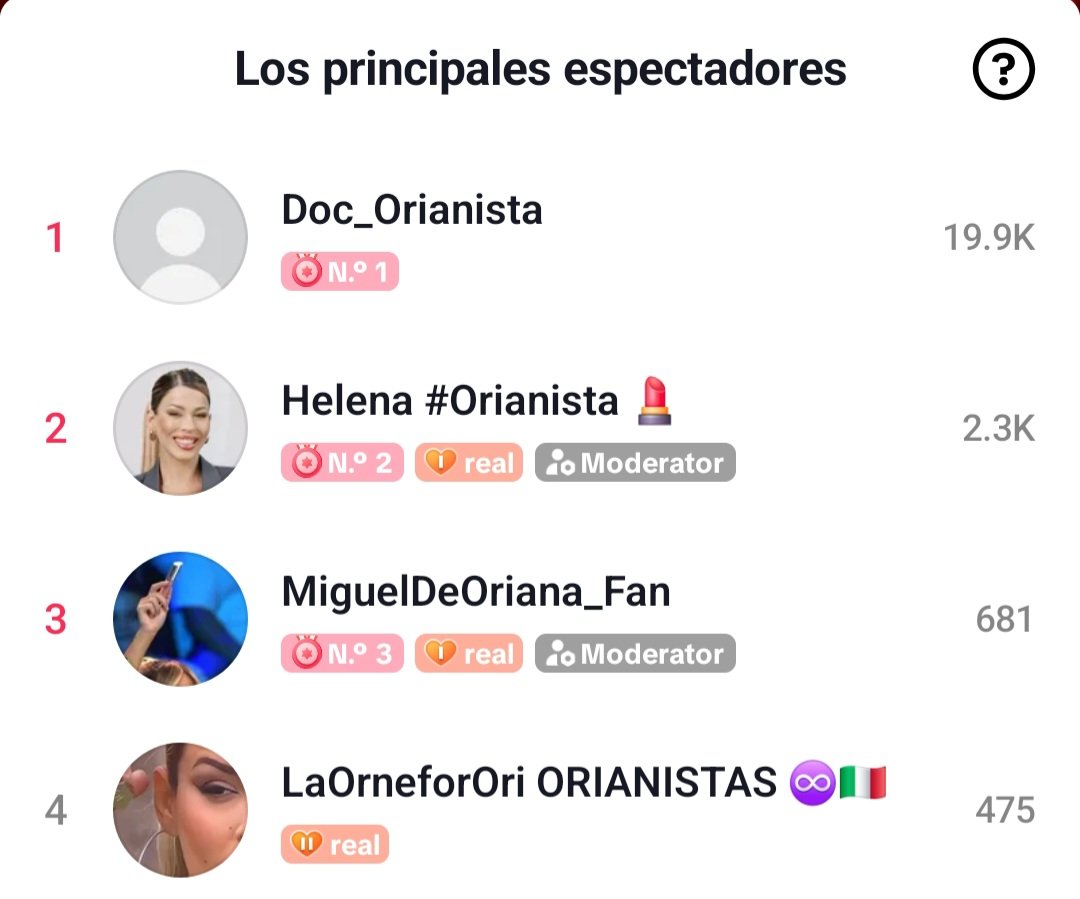 GRACIAS! Histórico el live de esta noche, coordinación, entretenimiento y mucho apoyo. Hemos logrado nuevo récord de 520k de likes.
Y todo gracias a las personas que están diariamente apoyandonos. 
#orianistas 💞